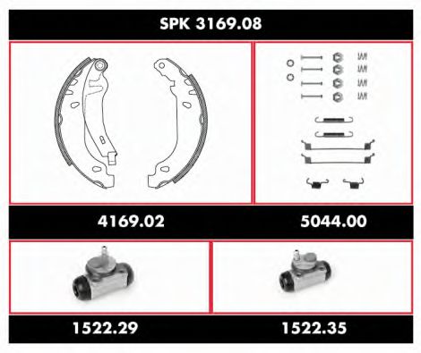 SPK 3169.08 REMSA Brake Shoe Set
