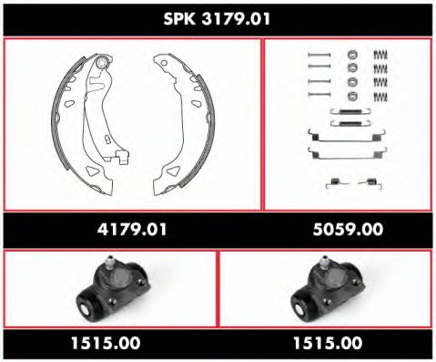 SPK 3179.01 REMSA Brake System Brake Shoe Set