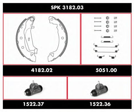 SPK 3182.03 REMSA Brake Shoe Set