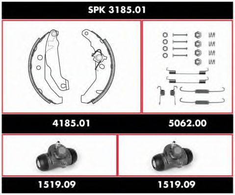 SPK3185.01 REMSA Brake Shoe Set