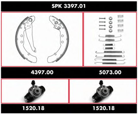 SPK 3397.01 REMSA Brake System Brake Shoe Set
