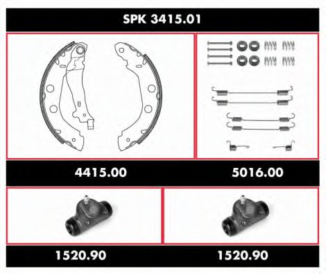 SPK 3415.01 REMSA Brake System Brake Shoe Set