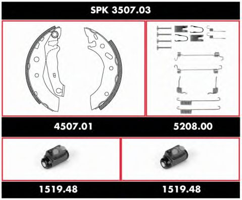 SPK 3507.03 REMSA Brake System Brake Shoe Set