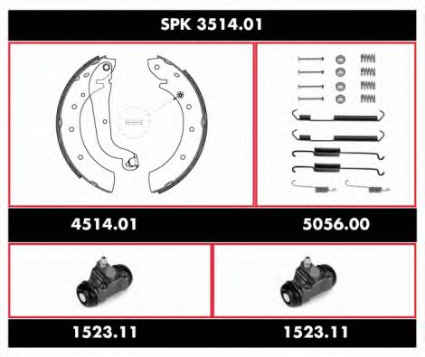 SPK 3514.01 REMSA Brake Shoe Set