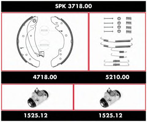 SPK 3718.00 REMSA Тормозная система Комплект тормозных колодок
