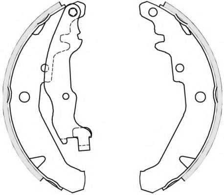 4139.01 REMSA Brake System Brake Shoe Set