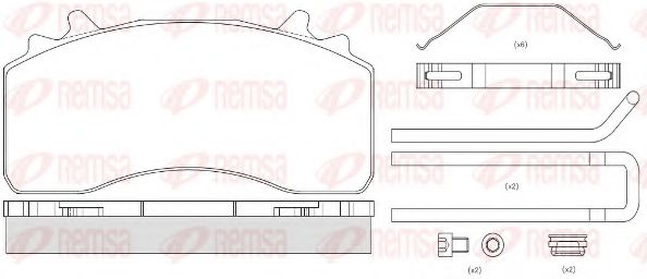 JCA 1526.80 REMSA Brake Pad Set, disc brake