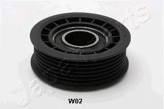 RP-W02 JAPANPARTS Deflection/Guide Pulley, v-ribbed belt