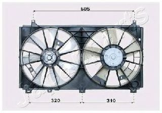VNT152503 JAPANPARTS Cooling System Fan, radiator