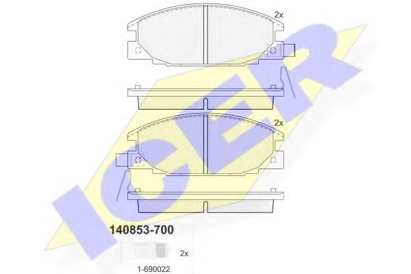140853-700 ICER Brake System Brake Pad Set, disc brake