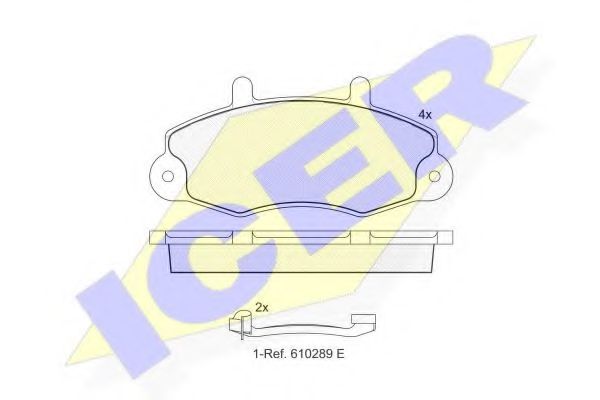 140896-203 ICER Brake System Brake Pad Set, disc brake