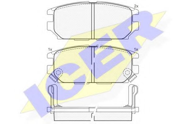 140983 ICER Brake System Brake Pad Set, disc brake