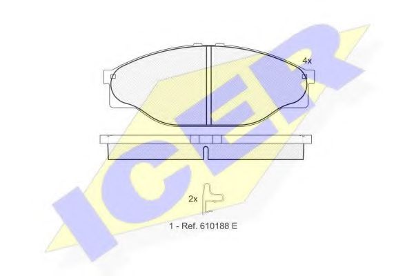 141010 ICER Brake System Brake Pad Set, disc brake