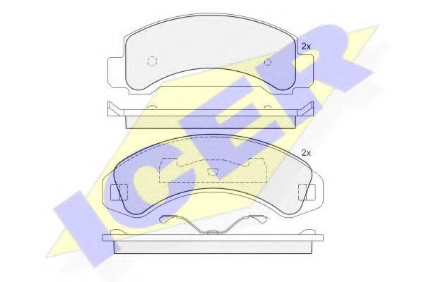 141055 ICER Brake System Brake Pad Set, disc brake