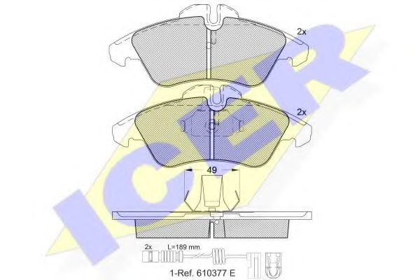 141104-203 ICER Brake Pad Set, disc brake