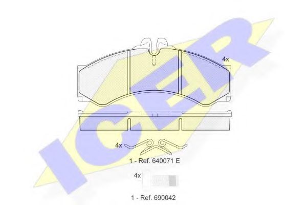 141126-204 ICER Brake System Brake Pad Set, disc brake