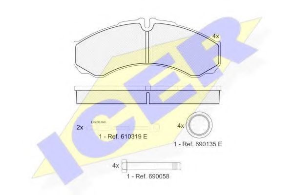 141208-123 ICER Brake System Brake Pad Set, disc brake
