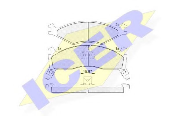 141270-205 ICER Brake System Brake Pad Set, disc brake