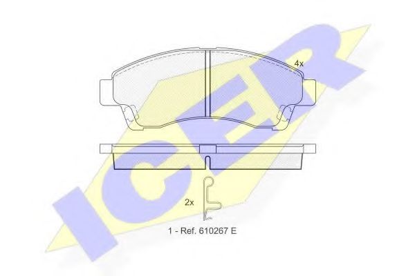 141324 ICER Brake Pad Set, disc brake