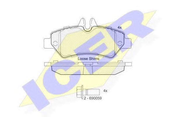 141787-204 ICER Brake System Brake Pad Set, disc brake
