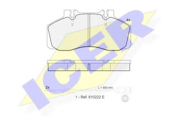 151080-110 ICER Brake Pad Set, disc brake