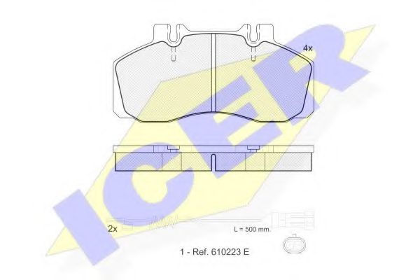 151080-111 ICER Brake System Brake Pad Set, disc brake