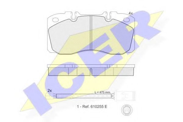 151161-116 ICER Brake Pad Set, disc brake