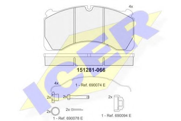 151281-066 ICER Brake Pad Set, disc brake