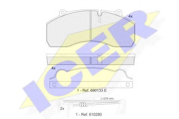 151423-118 ICER Brake Pad Set, disc brake
