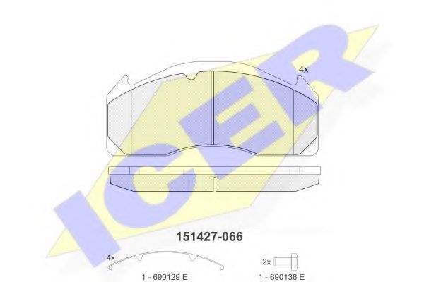 151427 ICER Brake Pad Set, disc brake
