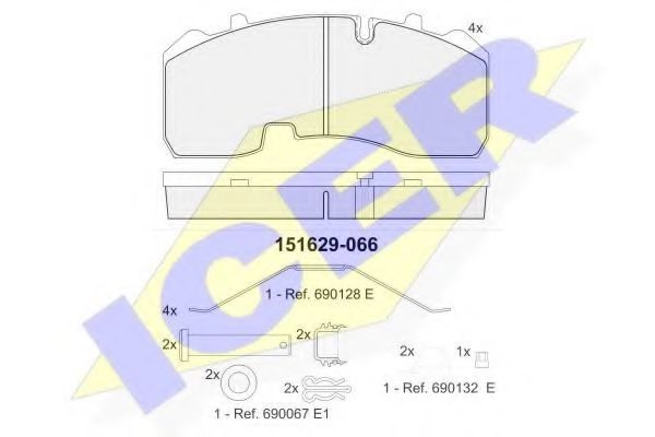 151629-066 ICER Brake Pad Set, disc brake