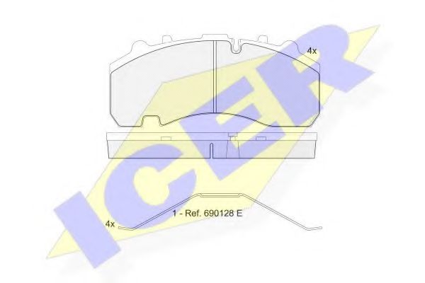 151630-072 ICER Brake Pad Set, disc brake