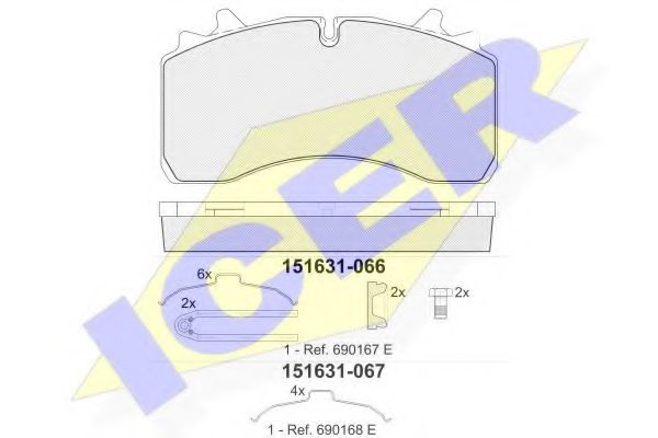 151631-067 ICER Brake Pad Set, disc brake