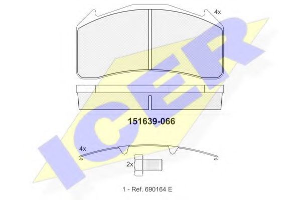151639 ICER Brake Pad Set, disc brake