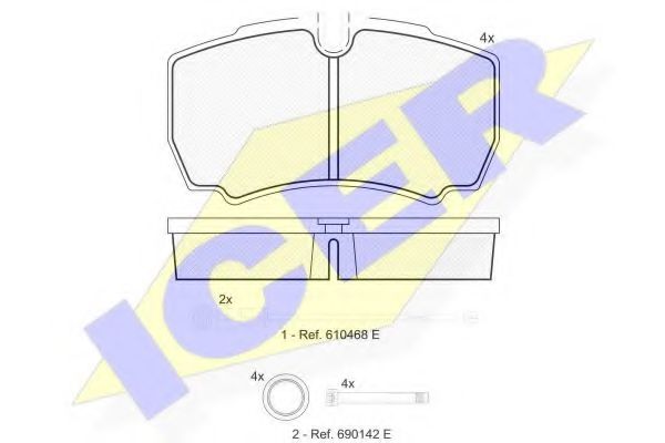 151640-117 ICER Brake Pad Set, disc brake