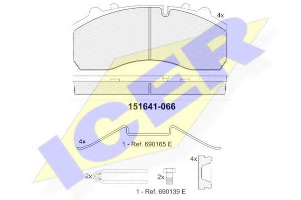 151641 ICER Brake Pad Set, disc brake