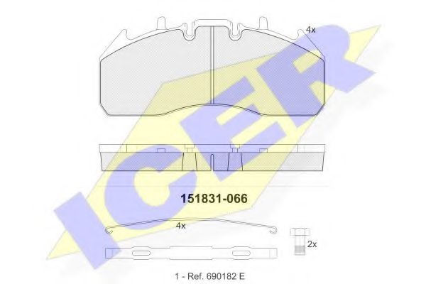 151831 ICER Brake Pad Set, disc brake