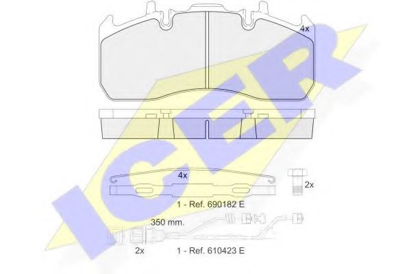 151841-122 ICER Brake System Brake Pad Set, disc brake