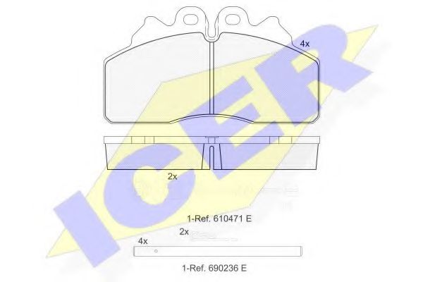 151958-117 ICER Brake System Brake Pad Set, disc brake