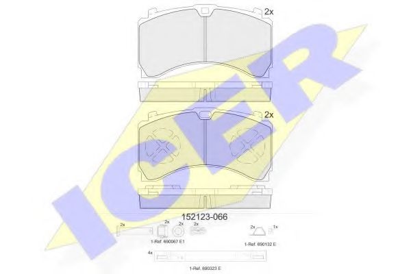 152123-066 ICER Brake Pad Set, disc brake