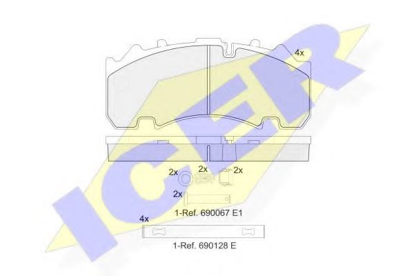 152155-066 ICER Brake Pad Set, disc brake