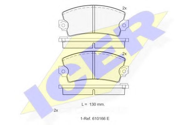 180101-066 ICER Brake Pad Set, disc brake