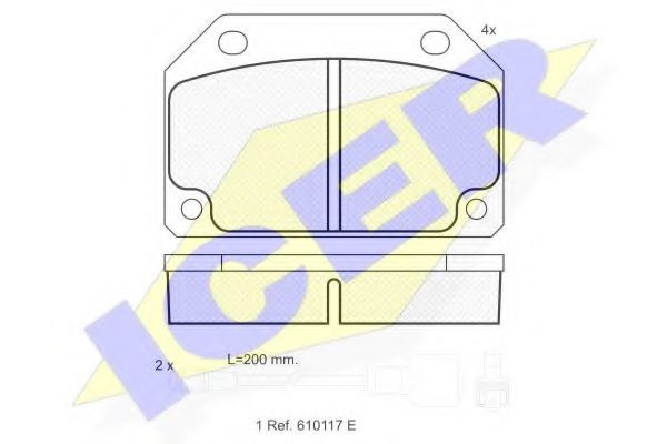 180387 ICER Brake Pad Set, disc brake