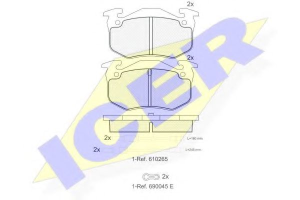 180417-066 ICER Brake Pad Set, disc brake