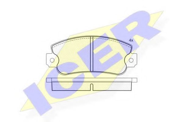 180496 ICER Brake System Brake Pad Set, disc brake