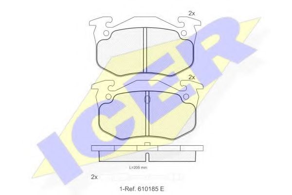 180535 ICER Brake Pad Set, disc brake