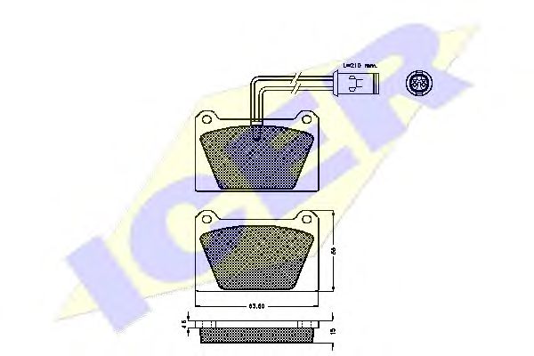 180652 ICER Brake Pad Set, disc brake