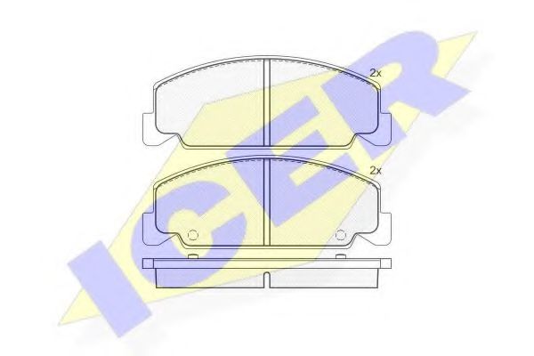 180735 ICER Brake Pad Set, disc brake