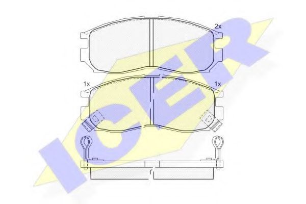 180771 ICER Brake System Brake Pad Set, disc brake