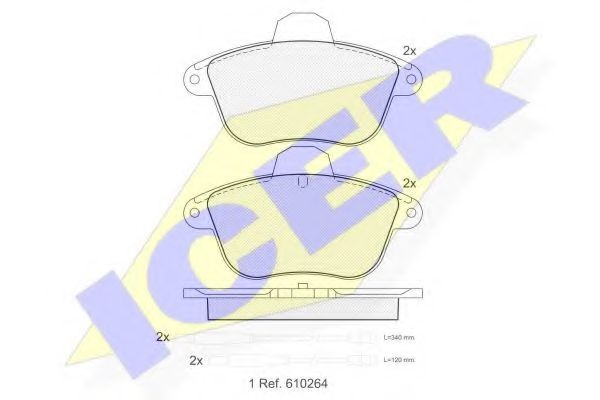 180856 ICER Brake Pad Set, disc brake